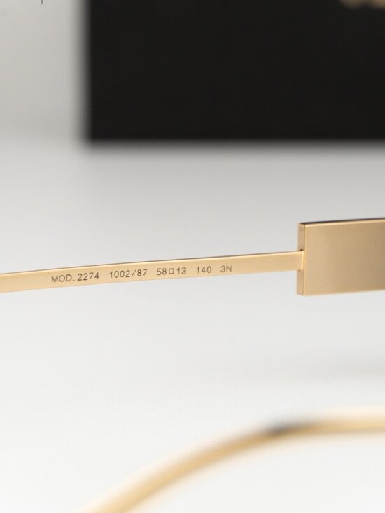 Versace Women Sunglasses Gold Grey Rectangle VE2274 100287 NEW AUTHENTIC main image 9